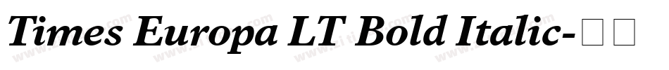 Times Europa LT Bold Italic字体转换